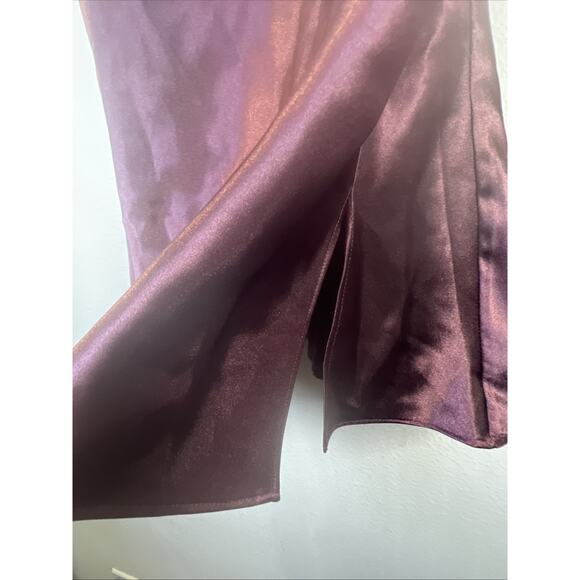 Victorias Secret small bronze red Satin Slip button back camisole nightgown - Picture 2 of 11